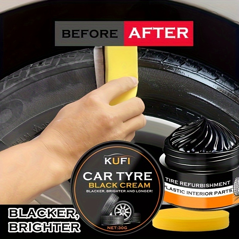 

Ultimate Tire Shine Wax - Durable Black Finish, Scratch Cover & Anti-aging Protection For Cars & Motorcycles, Restores Plastic Surfaces