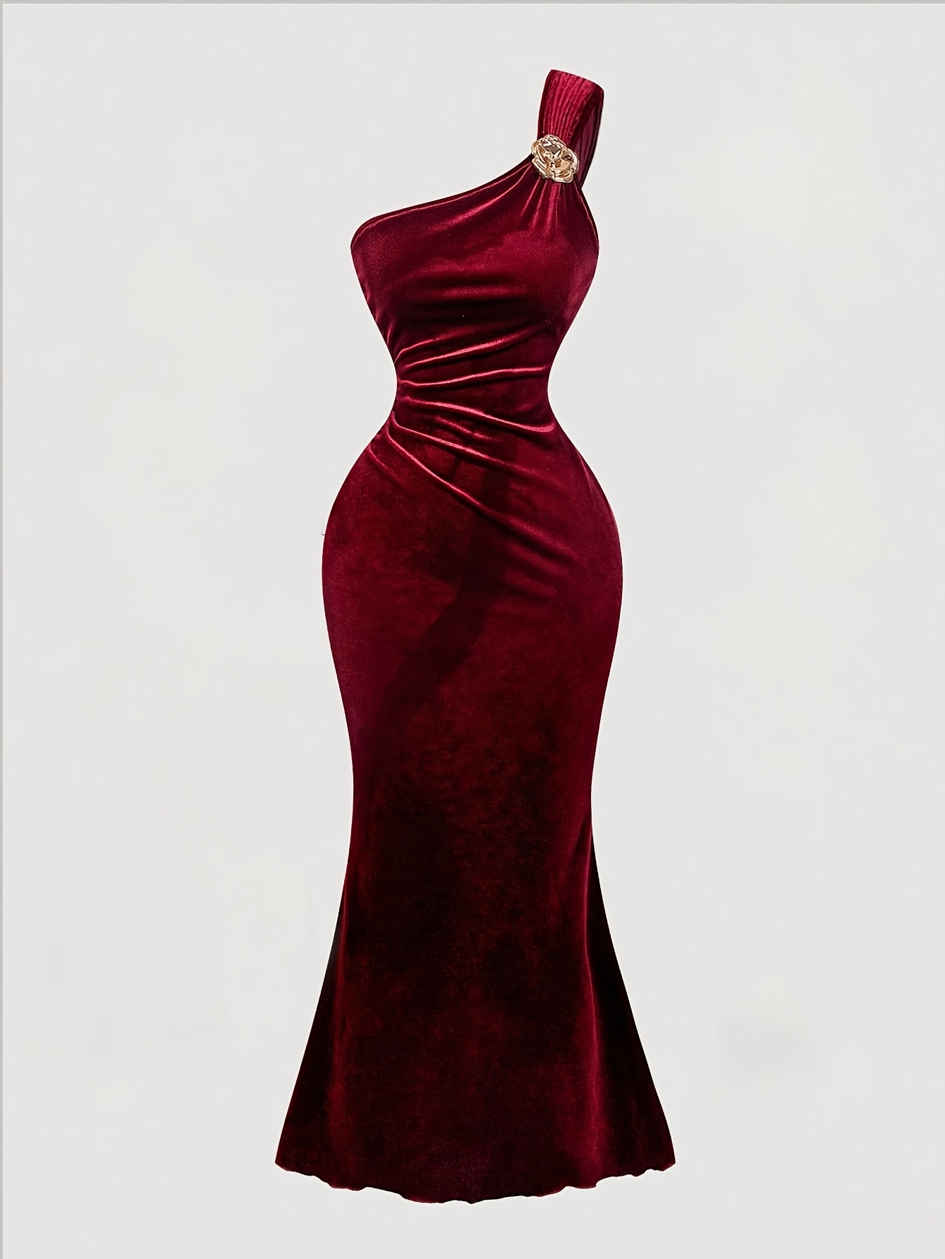 chinese dress ladies Berylove Women Burgundy Halter Maxi Dress Tiered Tulle A Line Wedding Party Guest Dress, Burgundy / L main image 0