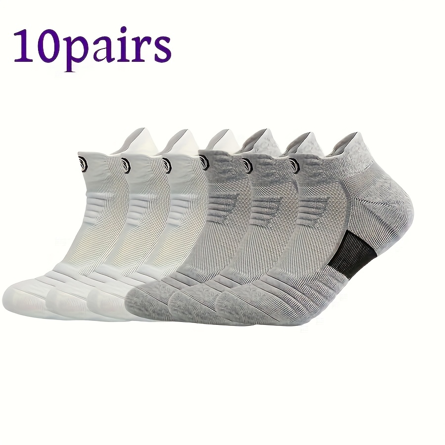 E-shop 5/10 Paar Herren Dicke Handtuchboden Anti-Rutsch Schweißabsorbierende Sport-Socken für Laufen, Marathon & Outdoor-Aktivitäten - Marineblau mit