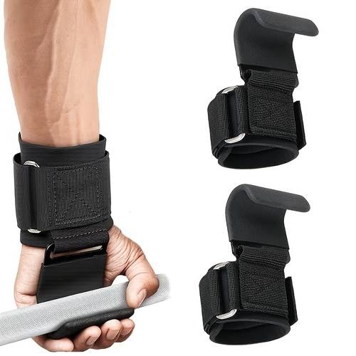 heavy duty weight lifting hooks for home gym padded wrist support straps for men women non slip hooks for deadlift pull up strength training workout equipment