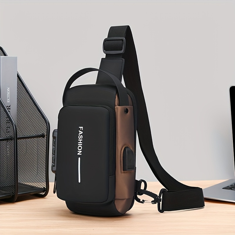 TEMU New Unisex Chest Bag, Fashionable Business Waist Pack For Daily Commuting, Sports, Cycling, Fitness, Convenient Travel, Lightweight, Large