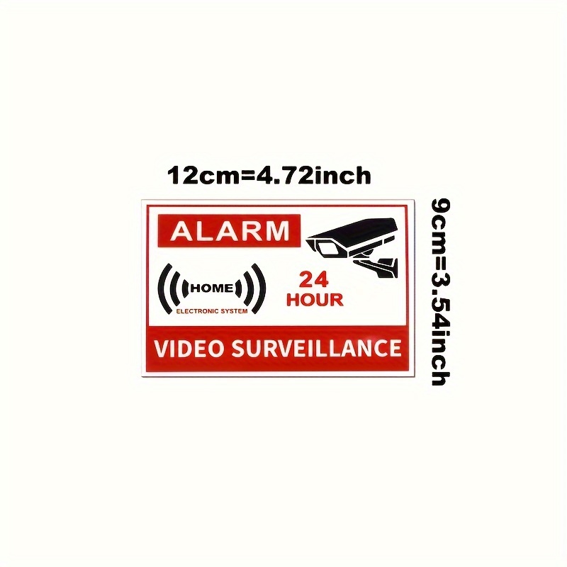 Lot De Stickers Autocollants Alarme Et Vidéosurveillance Pour Maison - Protection Intrusion