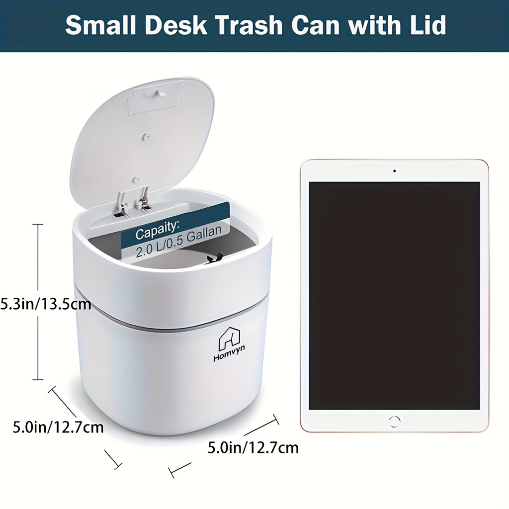mini desktop trash lid 30 trash bags
