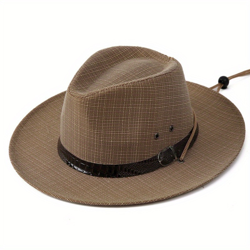 Unisex Short Brim Fedora -Hats for Men & Women + Straw Fedora Hats, Mesh Hats men summer fedoras breathable straw mesh panama - Temu Canada main image 2