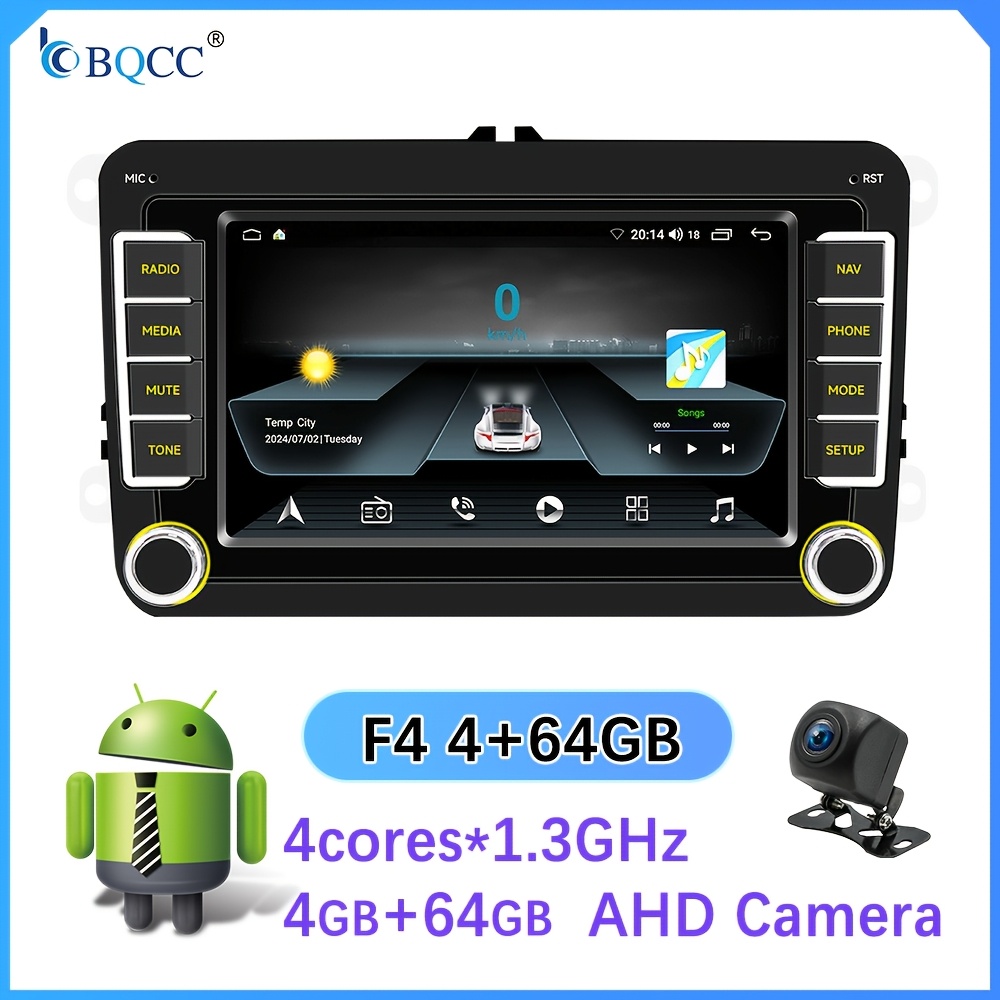Image of Bqcc 7" 13 Car Stereo Fit Vw Series 8 Core 8+128gb Built-in Gps Wifi 4g Network Rds Fm Stereo Navigation Player