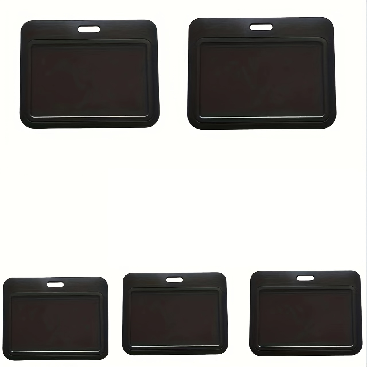 E-shop 2D 5 Stück doppelseitige horizontale ID-Karten Badge Halter - Harte Kunststoffhüllen mit klaren Fenstern, für Büro, Schule, Kreditkarten, usw.