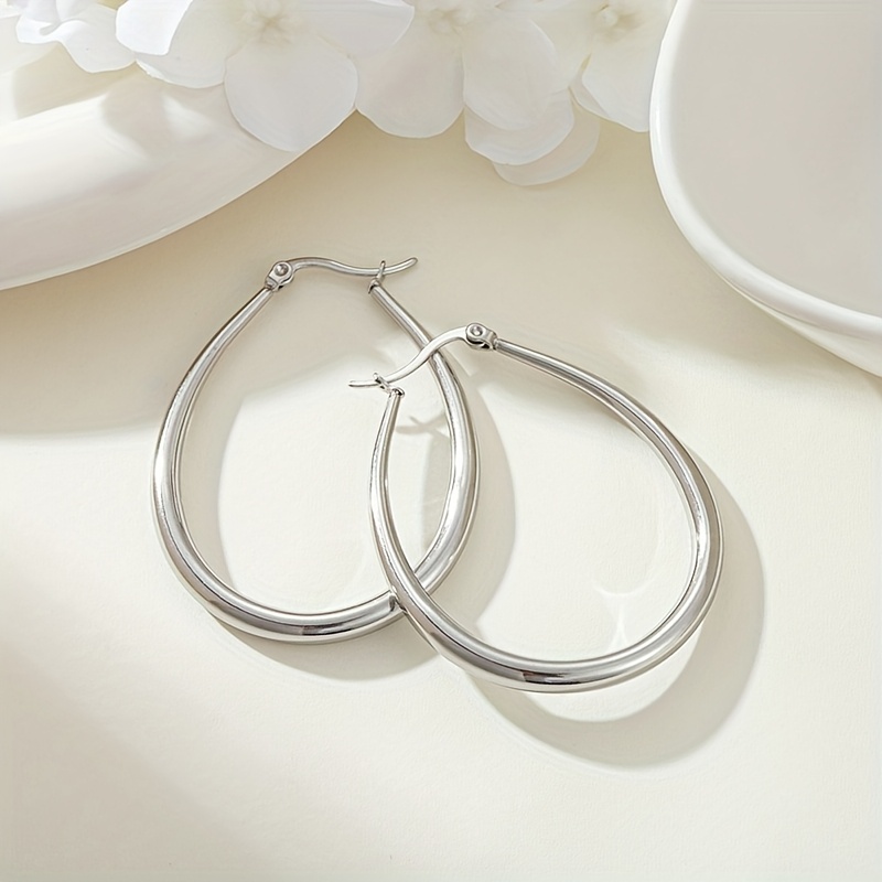Geometric Oval Earrings Women'S Jewelry Valentine'S Gift