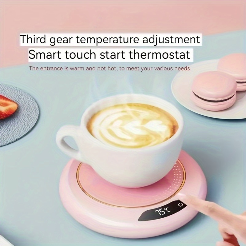   temperature heating coaster   home insulation coaster three   heating 55 65     temperature office cup heater suitable for all cups used for outdoor camping picnics kitchen etc must have in autumn and winter 3 temperature adjustments   temperature intelligent touch start details 2