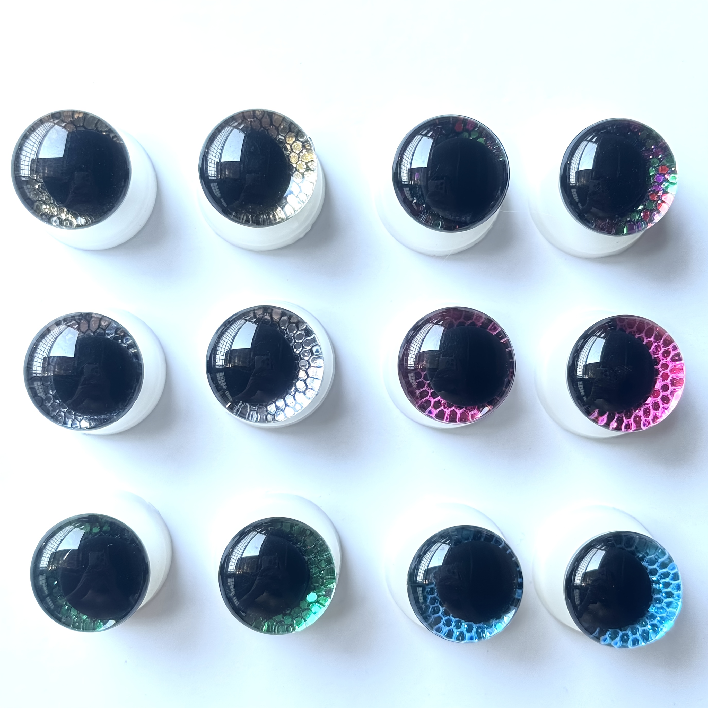 20PCS 30MM Vertical Pupil Dragon Eye Glass Cabochons For Clay Dolls, Sculpture & Jewelry Making