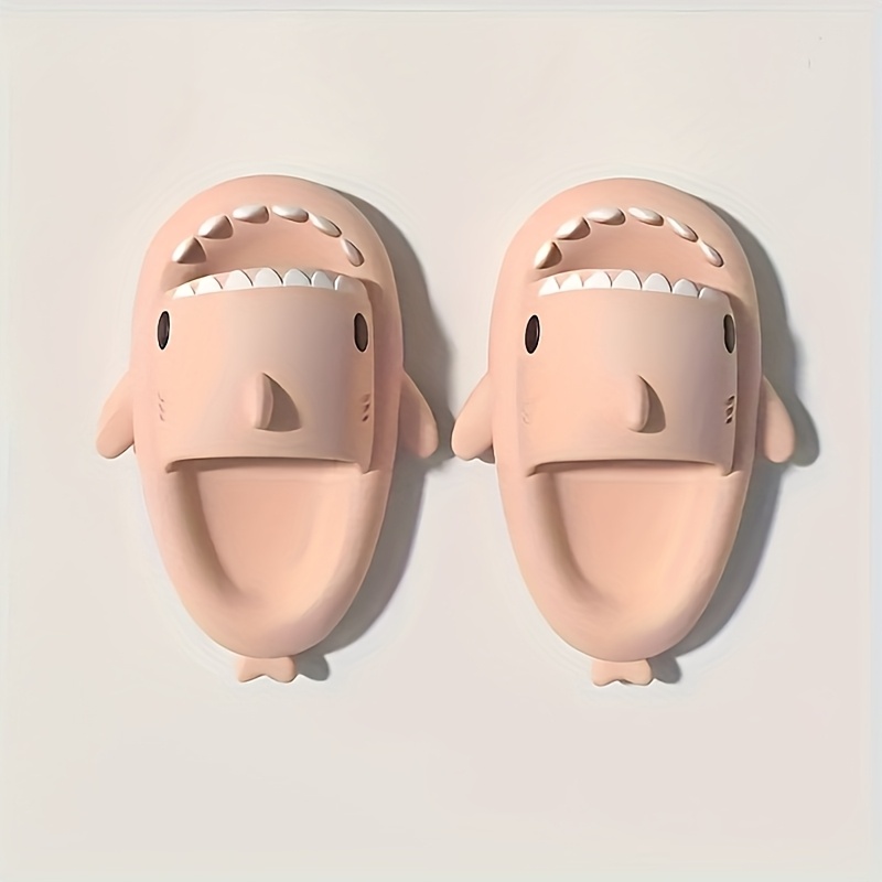 boys girls cloud shark slides kids big kid cute slippers   thick sole shark sandals shark shoes non slip for kids outdoor indoor summer Product details 3