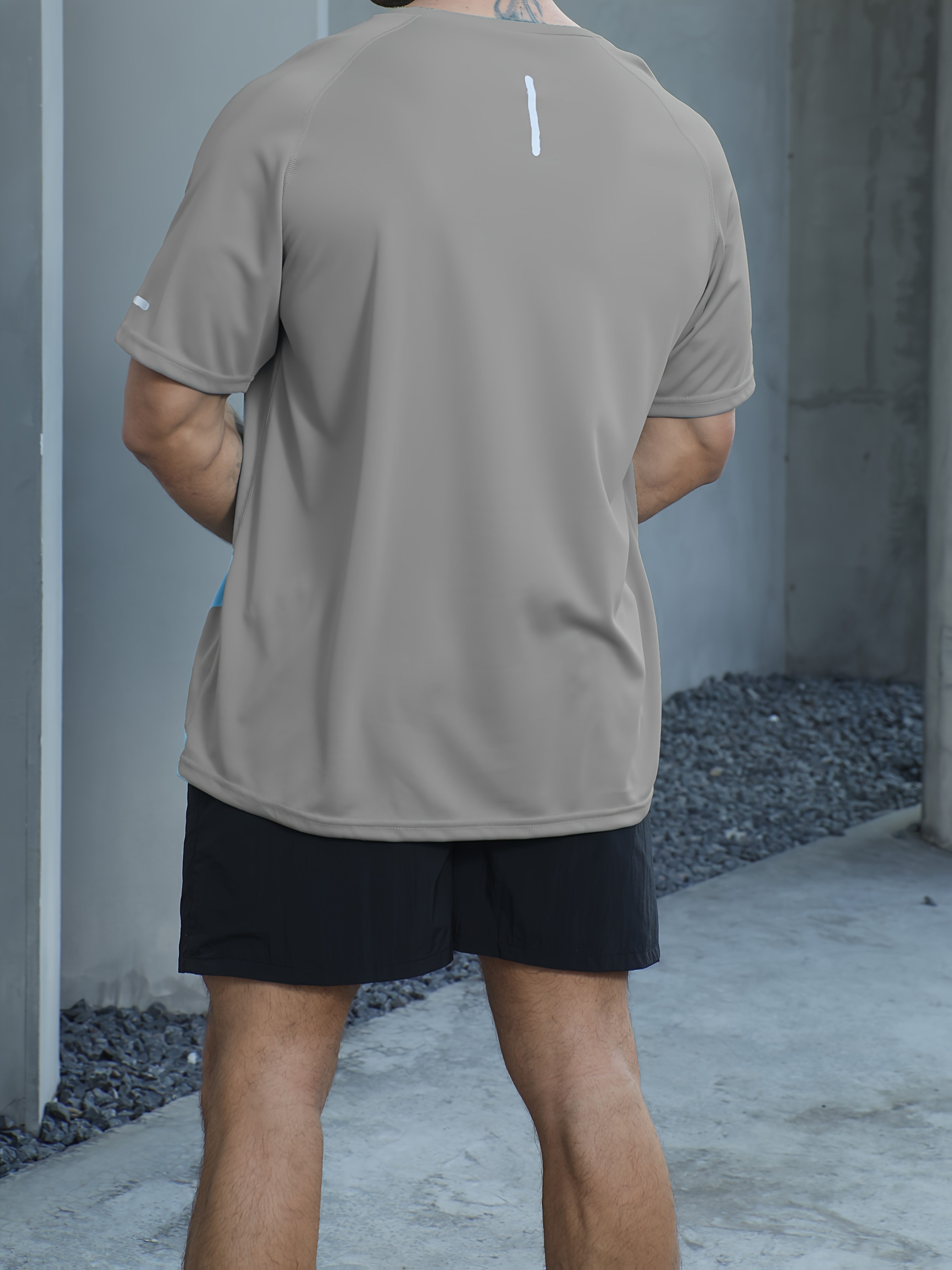 One Piece Plus Size Men's SOLID Short Sleeve Sports T-Shirt, Casual Fashion Tee with 3-Position Print 520, PLUS SIZE