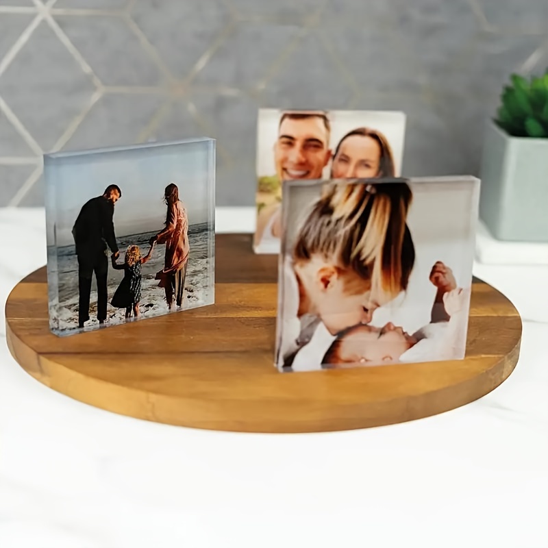 

1pc-custom Personalized Acrylic Photo - Family, Couple, Pet, Newborn Memory Display, Anniversary, Gift For Daughter - Premium Material - Transparent Decor