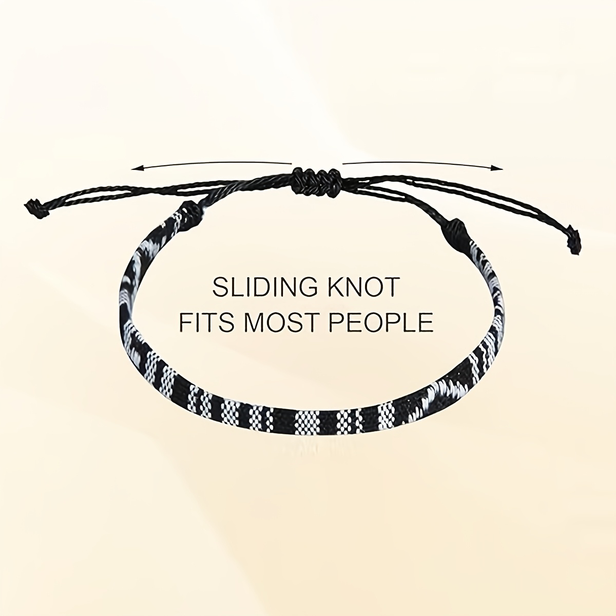 2 Hand-woven Bohemian-style Surf Bracelets, Adjustable Gift