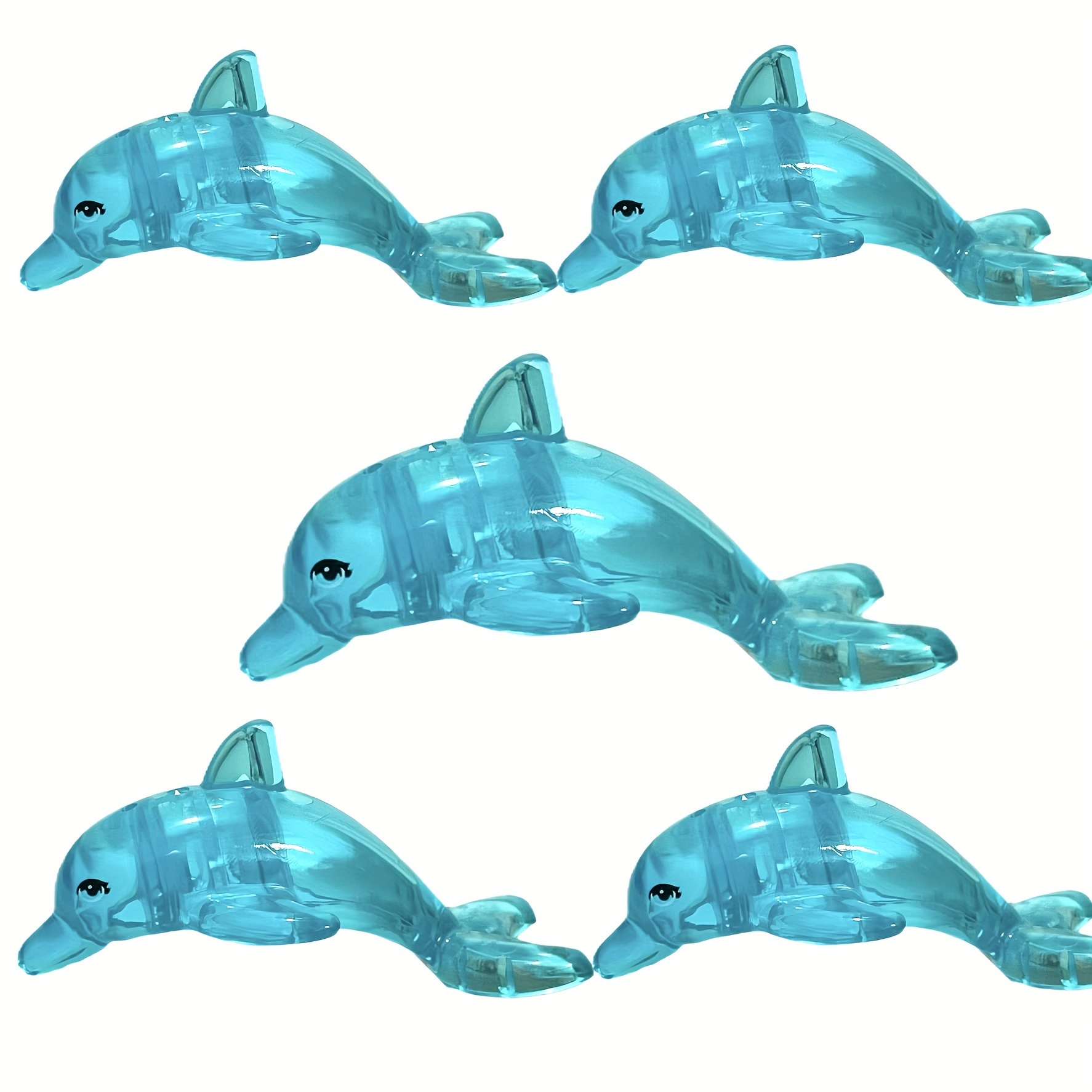 

Ideamoc Dolphin & Ocean Friends 5pcs Mini Building Block Set - Cute Anime Sea Creatures, Diy Assembly Toy For Kids Ages 3-6, Perfect Birthday Gift Mermaid Toys Ocean Animal Toys