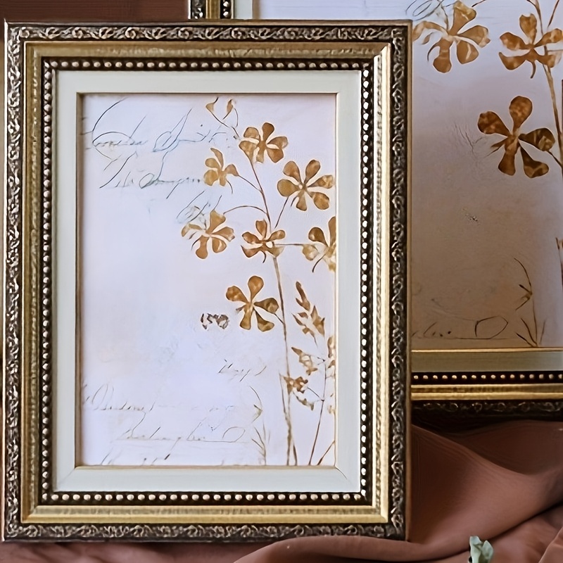 Image of Elegant Vintage European Photo Frame - 5" Or 8" Rectangular, Vertical Display For Wedding Photos & More - Perfect For Living Room & Bedroom Decor, Rustic, Hanging