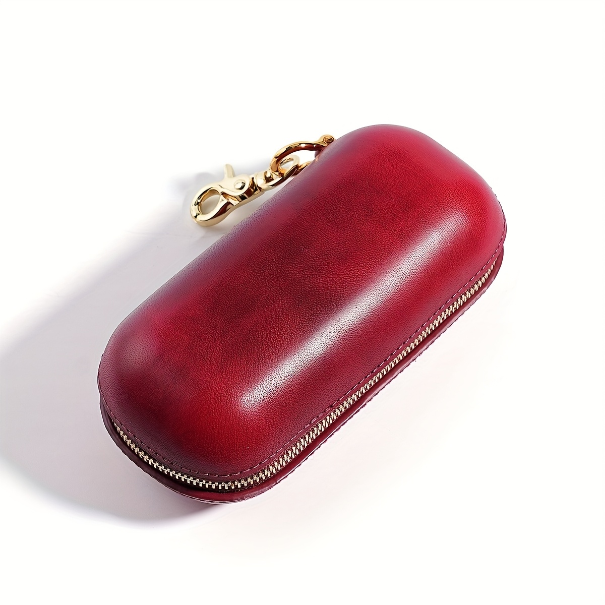 Handmade Vegetable-Tanned Leather Eyeglass Case, Retro Capsule Design