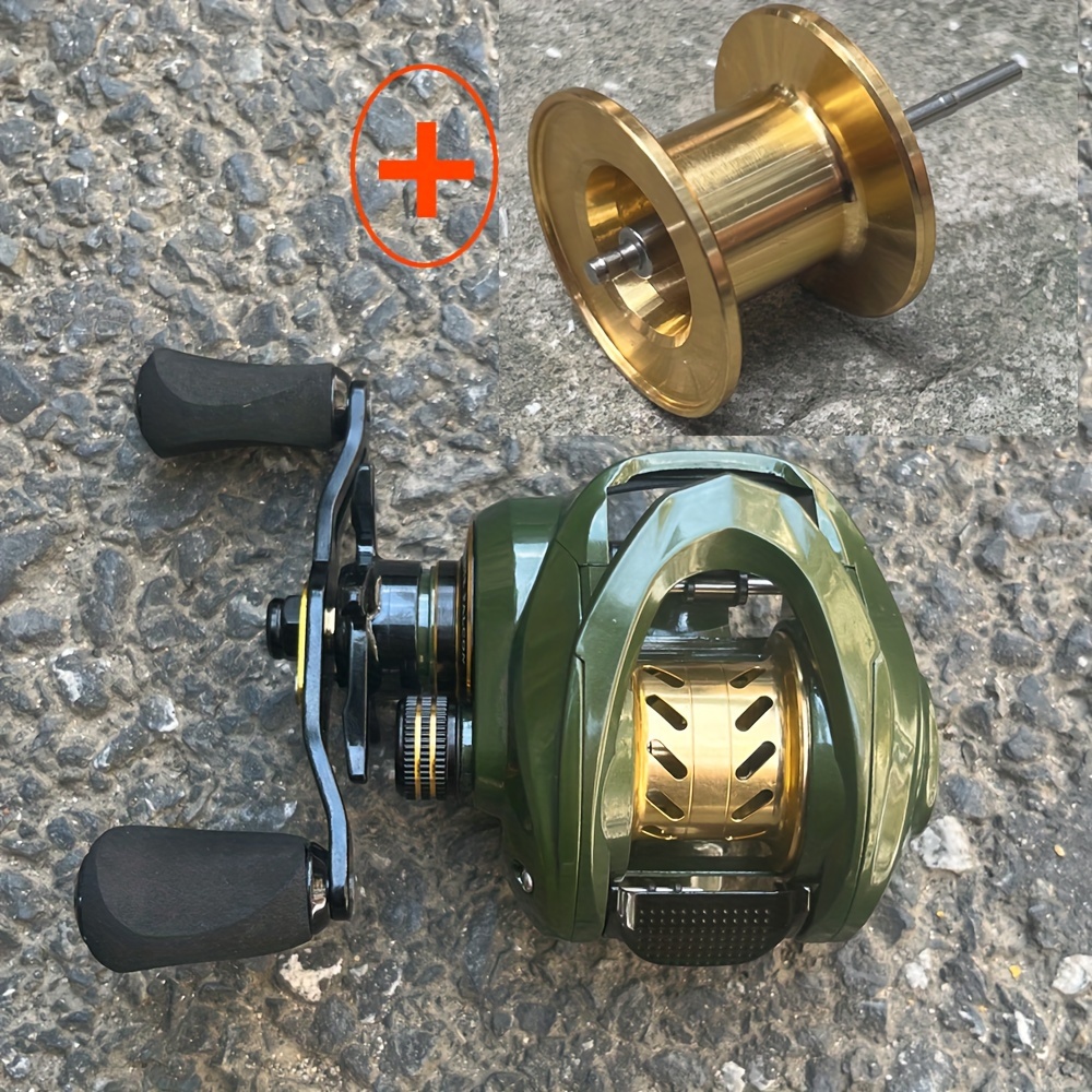 Image of Upgraded 20lb Max Drag Heavy Duty Baitcasting Fishing Reel With Spool And 1 Deep Spool Cup Bc Reel, 7.2:1 Gear Ratio Saltwater And Freshwater Fishing Gear For Catching