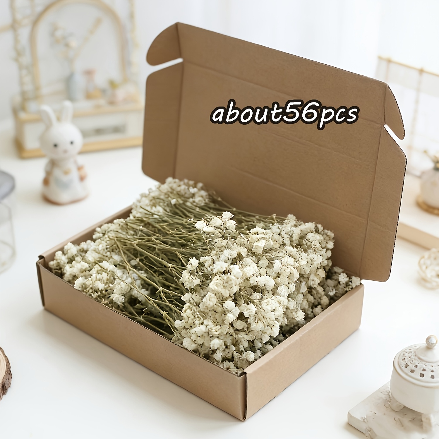 TEMU 56pcs Artificial Flowers, Green , Suitable For Vases, Home, Office, Weddings, Summer And Autumn Indoor Outdoor Centerpiece Decorations, Table