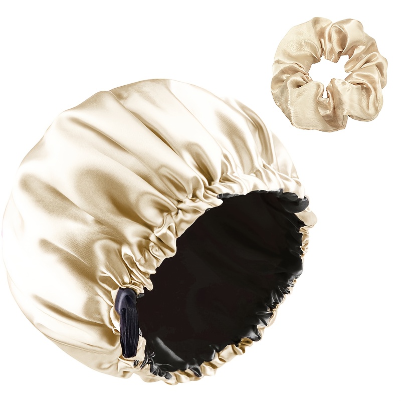 Muyky 2/4 Packs Bonnet For Sleeping Satin Bonnet Hair Bonnets For Women And Men Double Layer Adjustable Bonnet For Curly Braids Hair