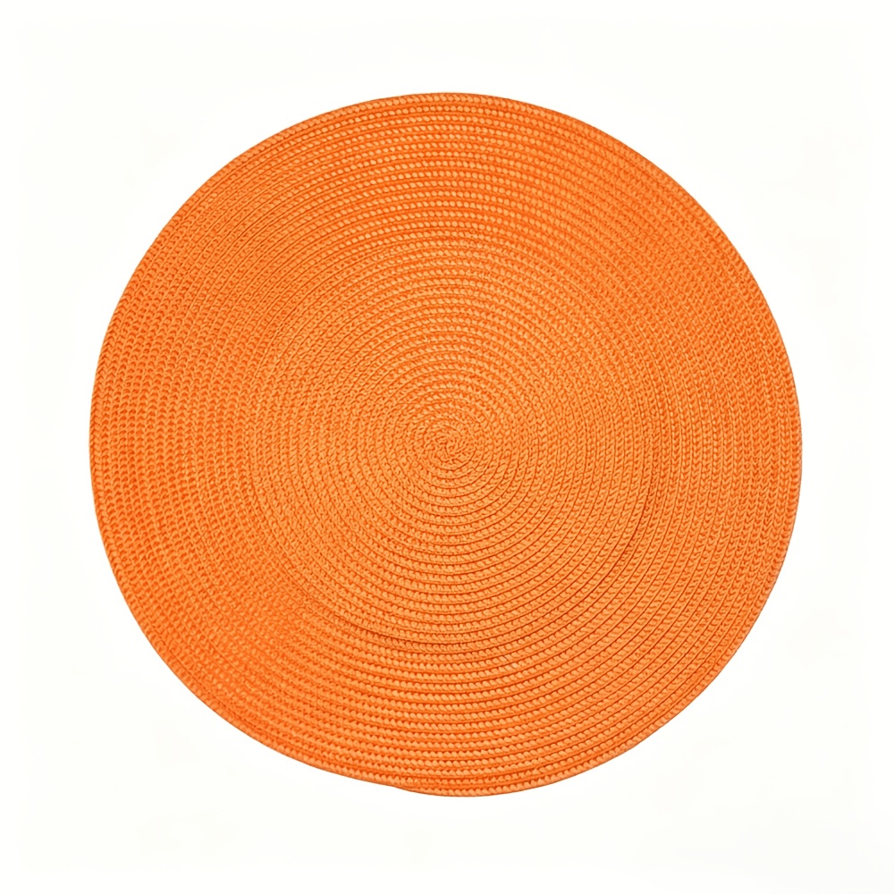 TEMU 2pcs Solid Color Round Placemats, 14.9 Inches, Multiple Colors Available - Minimalist Style Home/kitchen/dining Table Decorative Mats; Non-slip