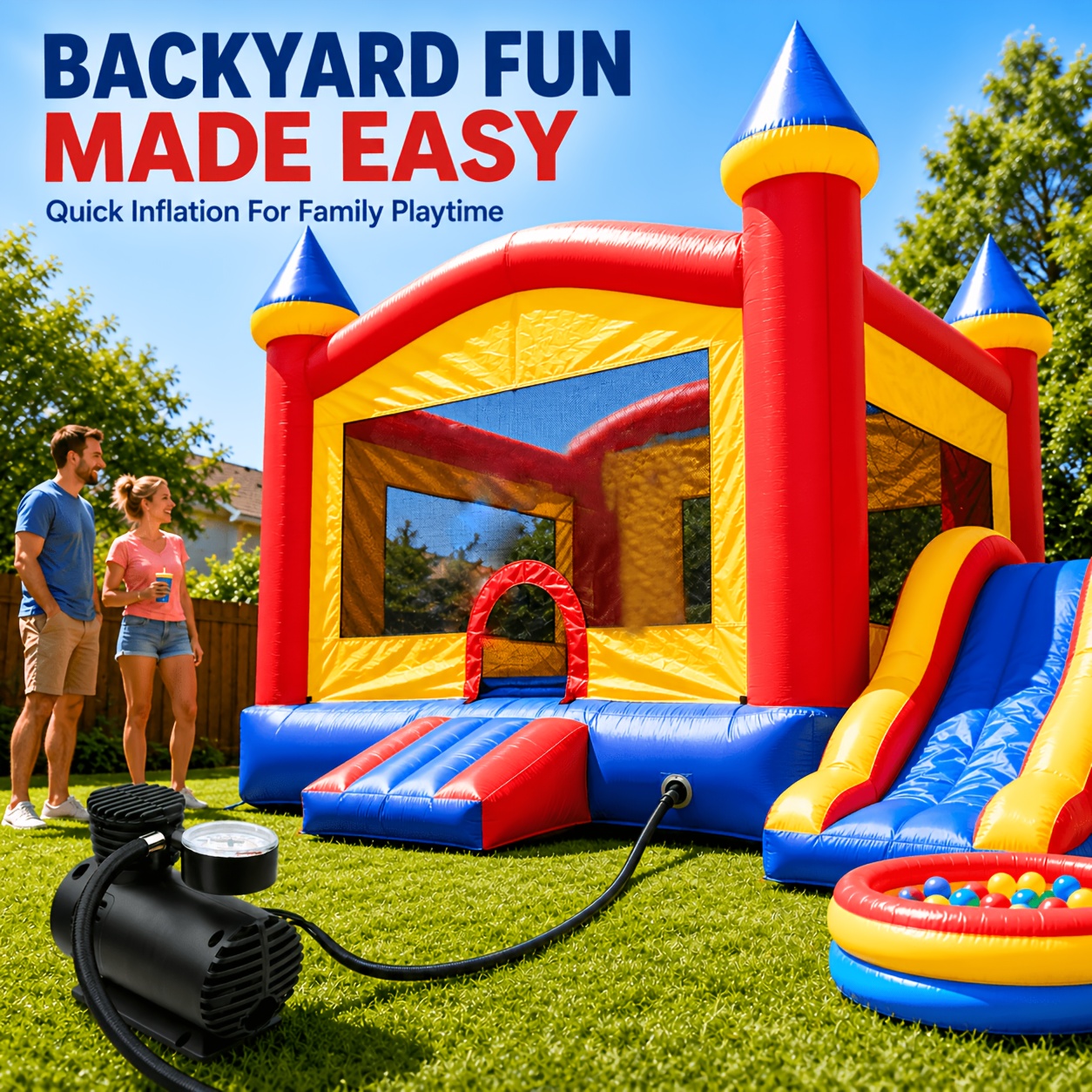 portable electric air pump for car tires balls balloons bounce houses pool toys outdoor inflatable decorations
