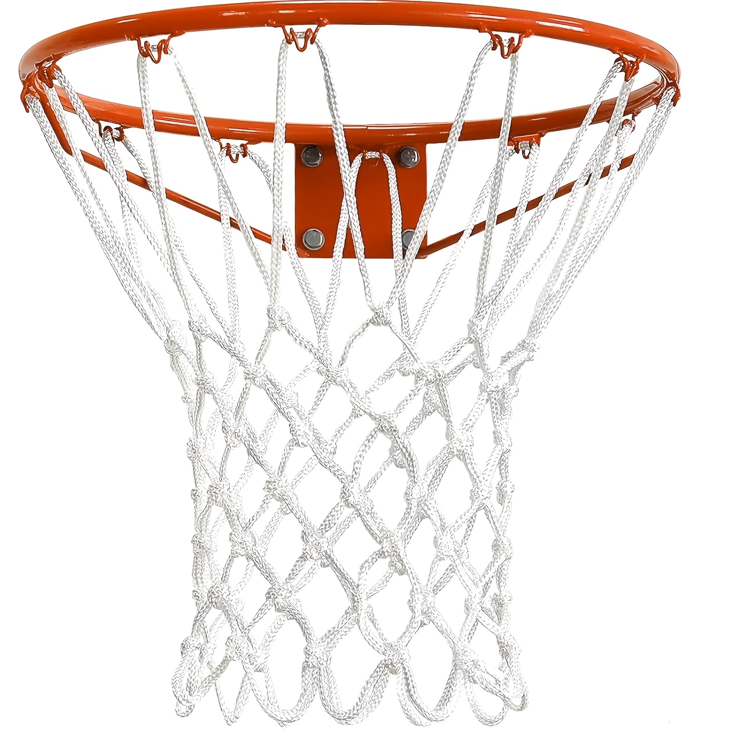 TEMU Heavy-duty Basketball Net Replacement Suitable For Indoor/outdoor Use - Anti-whip Polyester Hoop Net With , Fits Standard Courts, Compatible