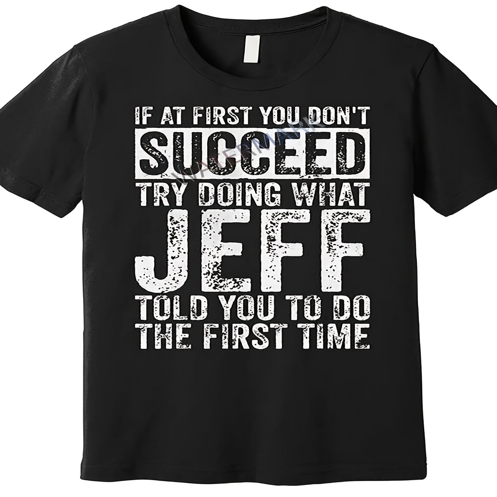 

Jeff's Wisdom "fun Men's T-shirt Short Sleeve, Crew Neck, Casual Version - Black