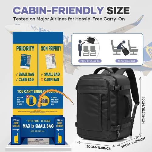 da viaggio ryanair per 40x30x20 sotto-sedile: da , da viaggio da donna, organizzatore per laptop per a scuola, borsa da cabina multifunzionale