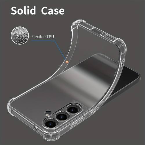transparent shockproof jelly phone case suitable for samsung galaxy s25 s24 s23 s22 s21 s20 featuring a cute and lightweight and tpu cushioning phone case