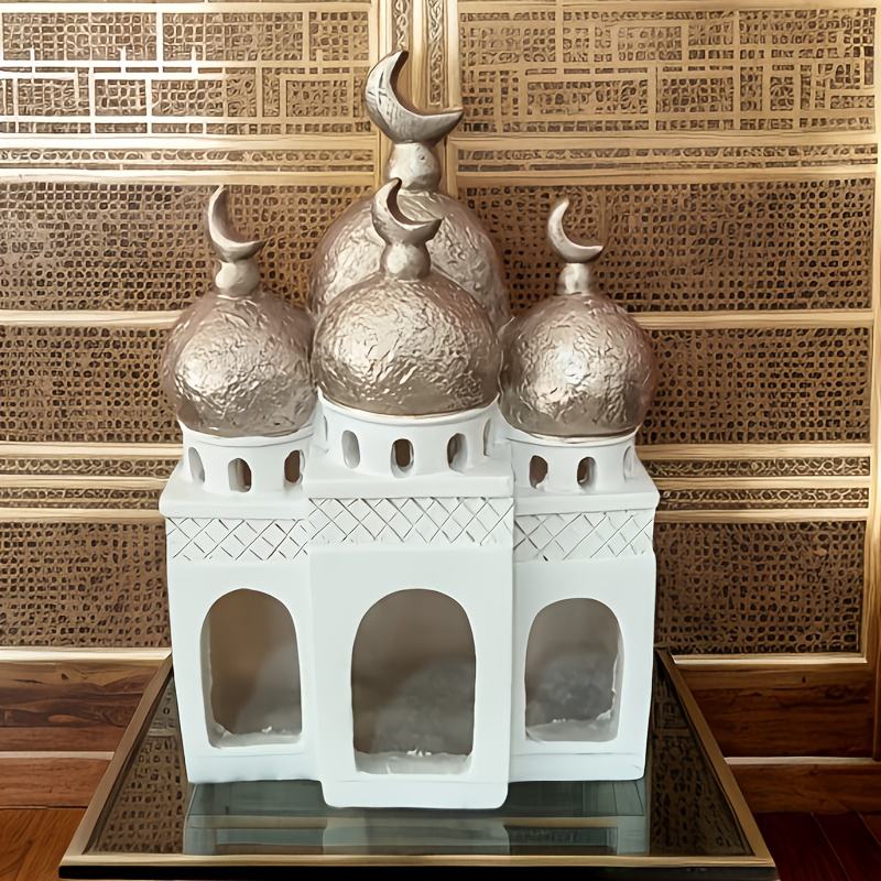 1pc middle eastern arabic style castle ornament jewelry box resin decorative suitable for ramadan and universal holidays non electric Product details 4