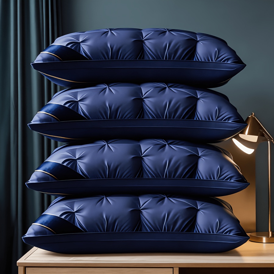 Gh 1/2/4pcs - Pillows, Neck Support & Anti-sagging, Fluffy Inserts, Moisture Wicking & Breathable, Use, Dual Use For Home & Travel, Perfect For Bedroom, Living Decor