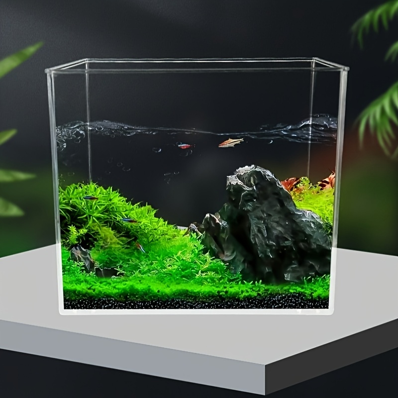 

Diy Transparent Aquarium - Square, Non-electric Pvc Fish With Multi-functional Design For Home Use