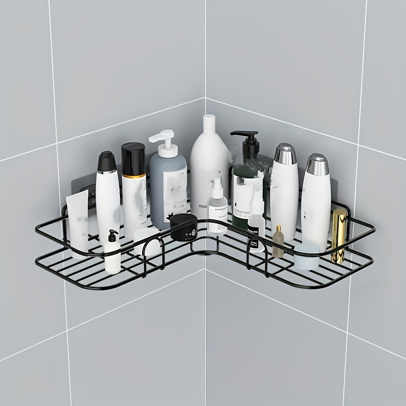 

-saving No-drill - -mounted Bathroom Organizer For Shampoo, & - Metal