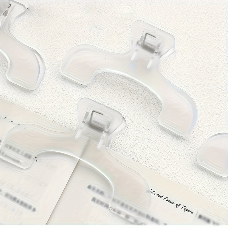 

3-pack Transparent Plastic Book Clips, Narrow , Featherless, Holders For Music Scores, Notes, And Multiple Uses