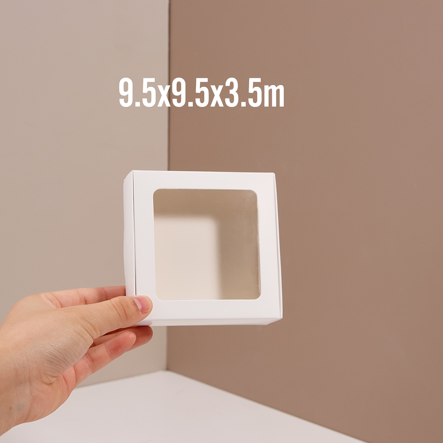 TEMU Scatole di carta pieghevoli con finestra di visualizzazione, 25 pz, adatte per , bomboniere di nozze, regali di compleanno - Scatole espositive