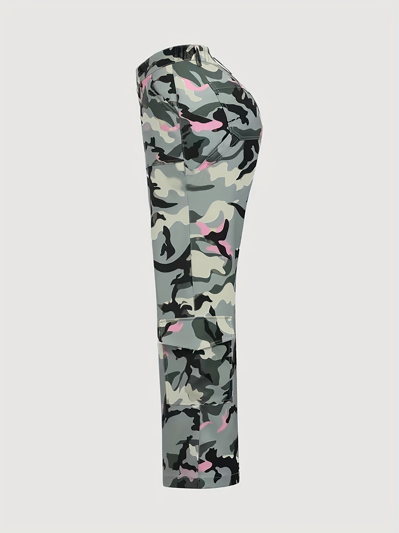 women's camouflage cargo pants stretchy rayon Temu Canada