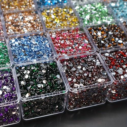 24999pcs 25 colors flatback rhinestones 3mm round 5d resin diamonds for diamond painting nail art decoration craft keychains coasters multi purpose
