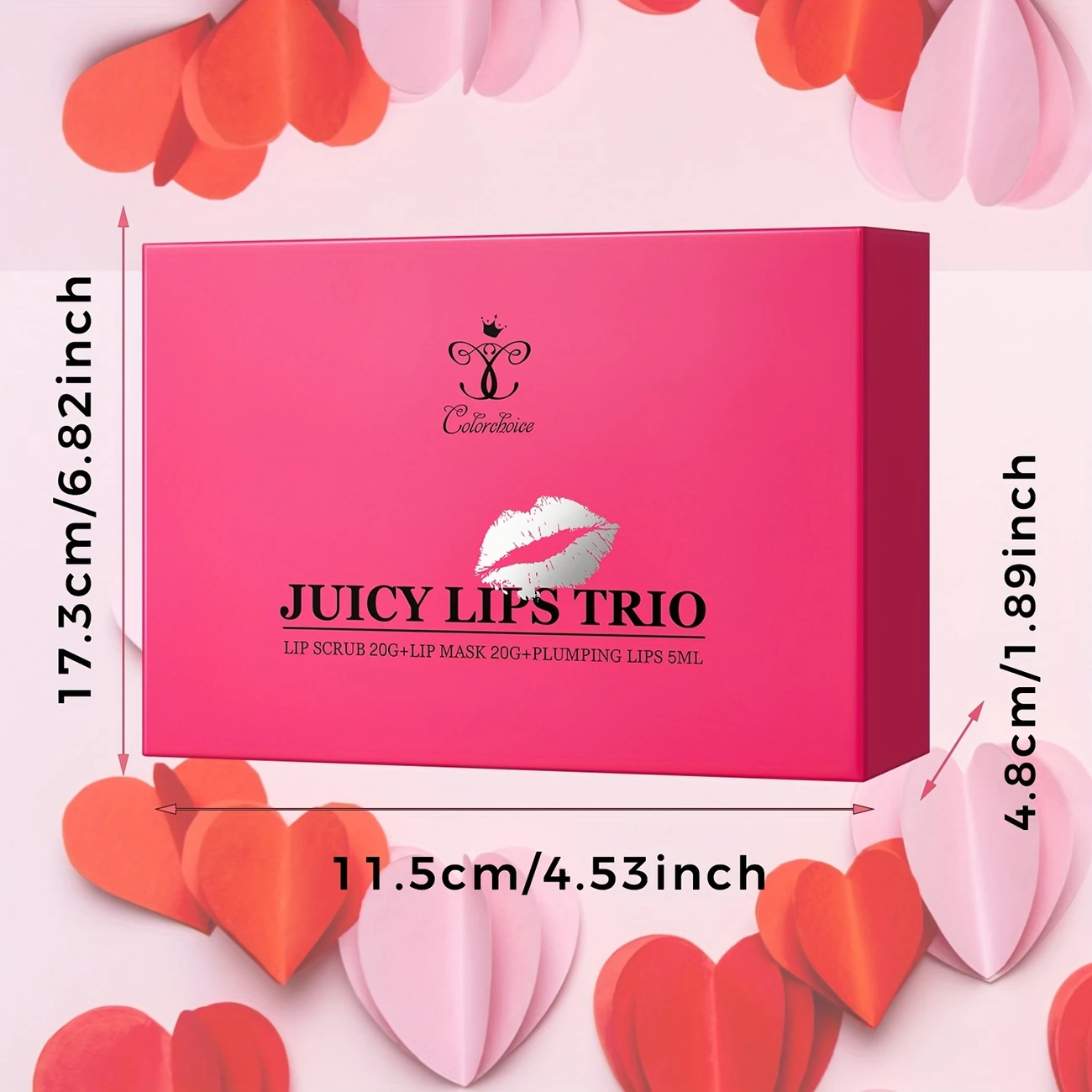 3pcs kit lip scrub lip mask lip plumping gloss moisturizing formula for smooth and refreshed lips best valentines day anniversary gift details 3