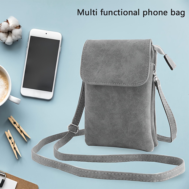 Mobile Phone Bag Shoulder Crossbody Bag Multi-compartment Large Screen  Mobile Phone Bag Coin Purse Bag