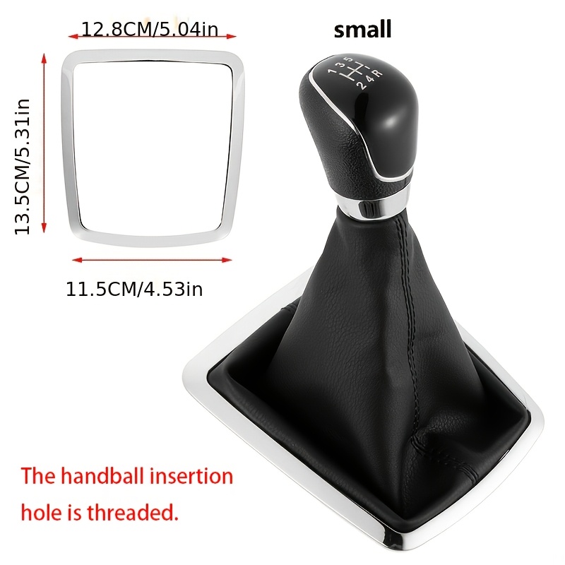 TEMU 5- Manual Shifter Knob And Dust Cover (note: Are For The Dust , Please ) The Handball Insertion Hole Is Threaded