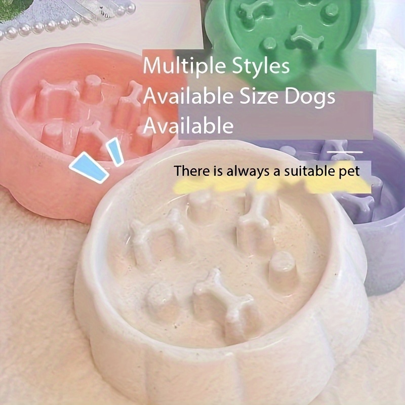anti gulp dog bowl for small to medium breeds slow feeder non tip design durable plastic Product details 0