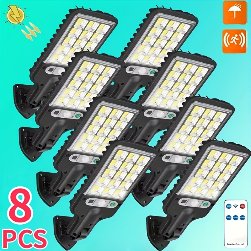 E-shop Solar-Wandstraßenlaternen für den Außenbereich mit PIR-Bewegungssensor, solarbetriebene - Stufenleuchten IP65, 3 superhell 180 COB,