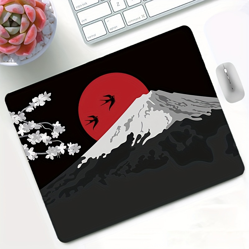 

Japanese Cherry Sunrise Printed Mouse Pad - 7x8.6in, Rubber, Non-slip, Office Accessories