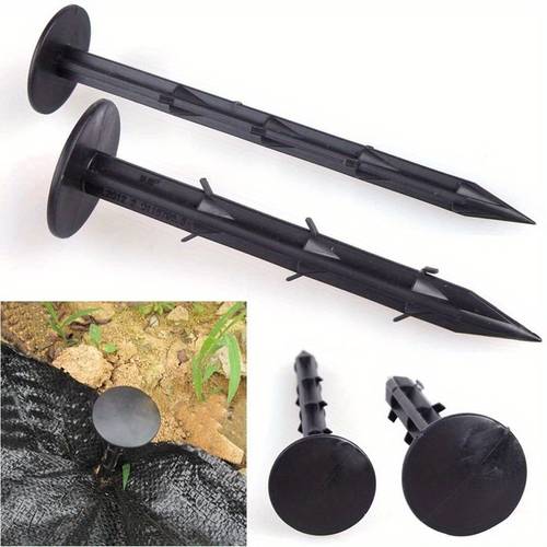 30pcs durable plastic garden stakes for securing shade netting barrier fabric and lawn mulch great for and greenhouses farm field accessories tip stakes durable plastic stakes plant support gardening stakes can be used to secure camping mats and other fun uses