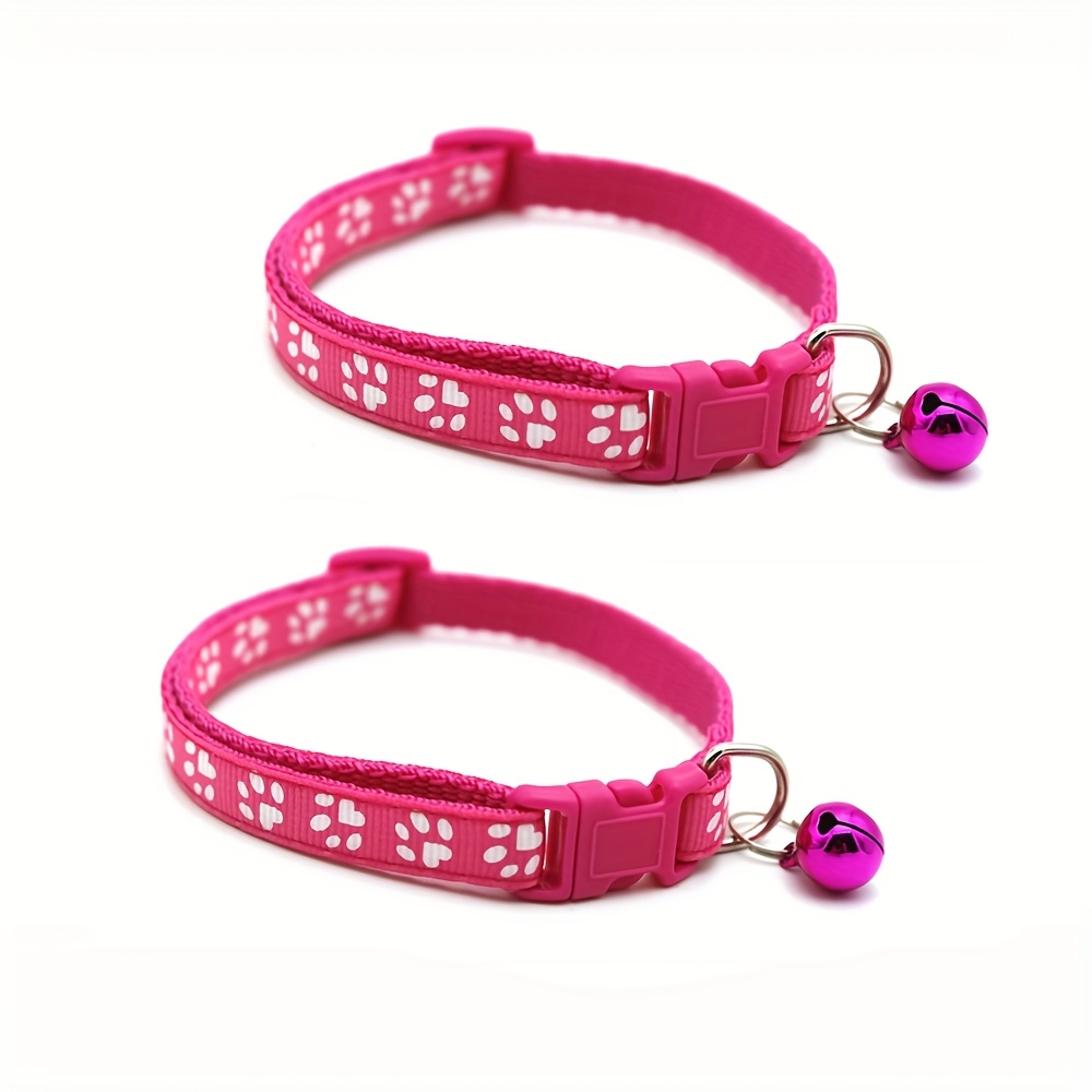 TEMU Collar promocional para mascotas de 2 piezas con , collar para , collar con y estampado de una sola pata, collar con hebilla para gato, collar