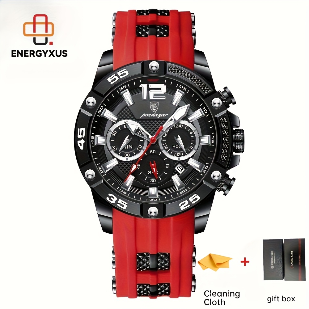 TEMU Casual Men's Watch Luminous Chronograph Men's Watch High Quality Men's Watch 24 Hours 's Gift