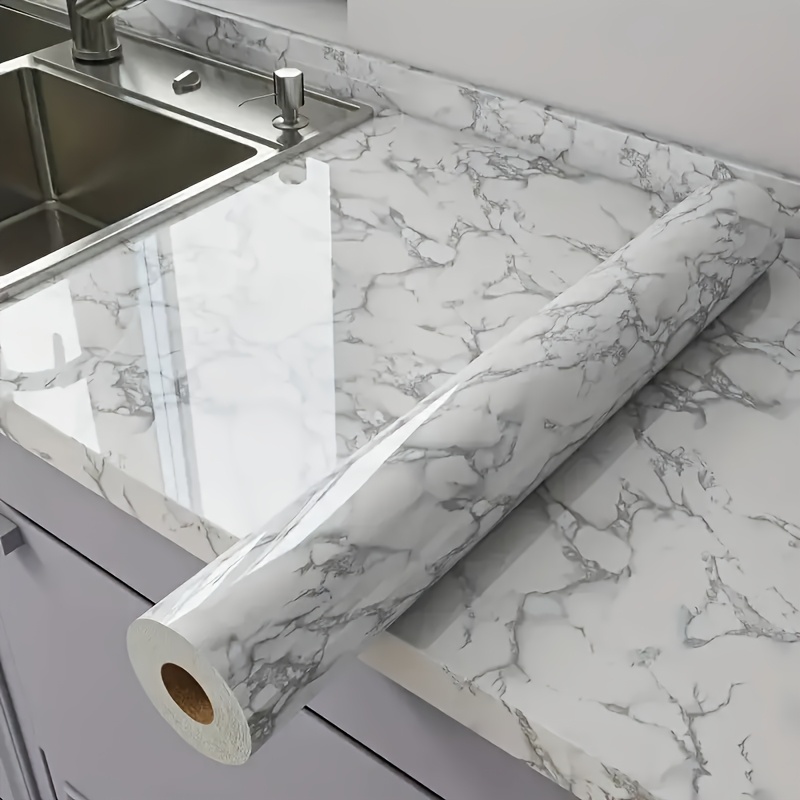TEMU Black Marble, Peel And Stick Wallpaper, Black Marble Contact Paper Self-adhesive And Removable Vinyl Wallpaper Waterproof Contact Paper For