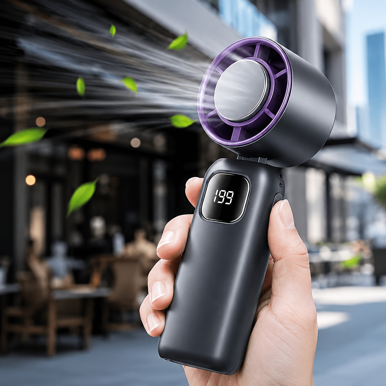 Portable Usb Rechargeable Handheld Fan And Table Fan, 199 Adjustable , Phone Holder, Hanging Strap, High Wind, , Lightweight Mini Cooling Fan For Indoor And Outdoor Summer Use