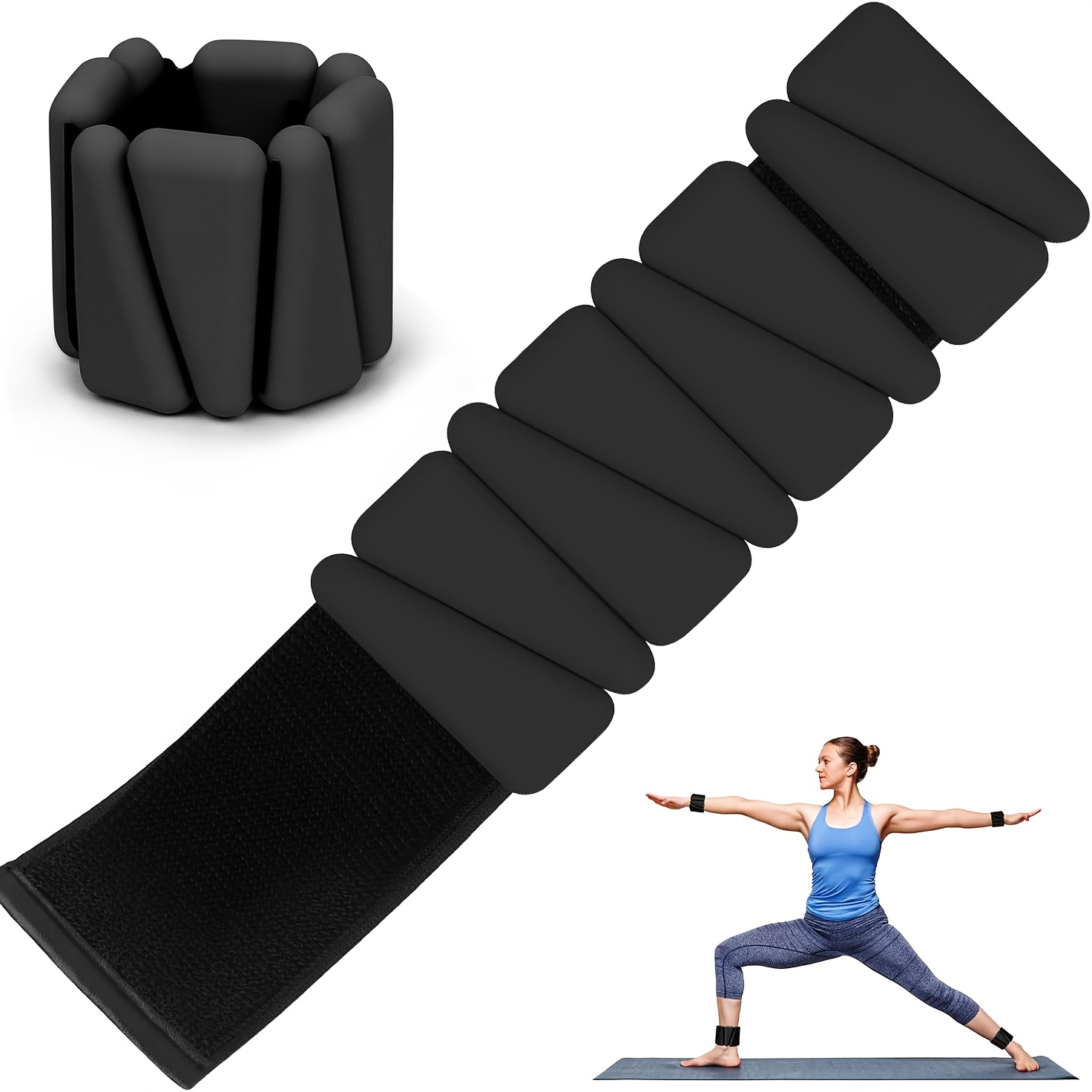 1 Pair of Weighted Wristbands, Total Weight 1 Lb / Approximately 225 Grams Each. Ideal for Muscle Building and Shaping, Essential for Running, Yoga, and Full-body Workouts. Unisex Design, Perfect as a Valentine's Day Gift. Enhances Training