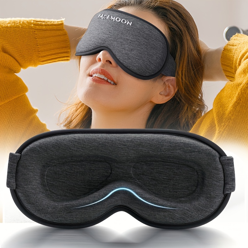 

Ace Moonlight Sleep Mask - Comfortable Memory Foam Eye Mask For , Sleek Blackout Design With Blue Led Accent, Ideal For Lash Extensions, Travel & - Gray